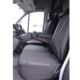 Volkswagen Crafter 2017 On Driver And Front Double Passenger Seat Covers - Folding - Black